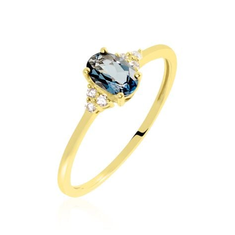 Bague Or Jaune Diapr&eacute; Topaze Et Oxydes De Zirconium - Bagues pierres fines Femme | Marc Orian