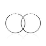 Cr&eacute;oles Carmeline Acier Blanc - Grosses cr&eacute;oles Femme | Marc Orian