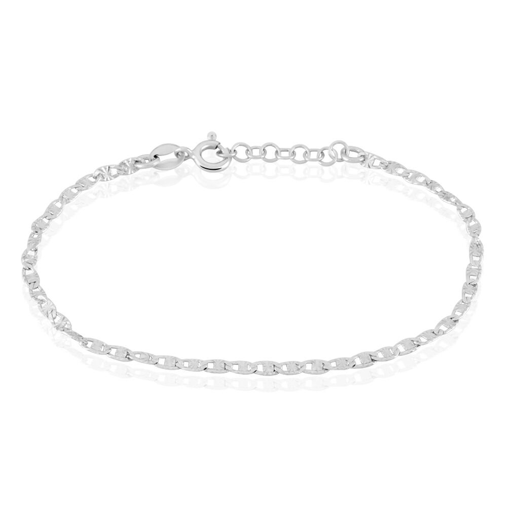 Bracelet Argent Blanc Sanve - Bracelets mailles Femme | Marc Orian
