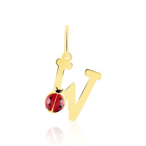 Pendentif Helidie Coccinelle Lettre Or Jaune - Pendentifs Enfant | Marc Orian