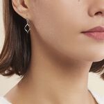 Boucles D'oreilles Pendantes Louison Argent Blanc - Pendantes Femme | Marc Orian
