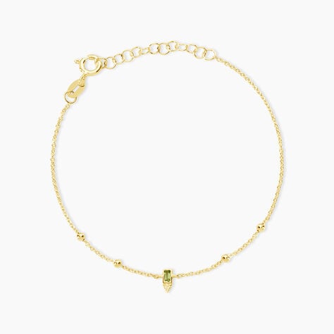 Bracelet Poem Argent Jaune P&eacute;ridot - Bracelets fantaisie Femme | Marc Orian