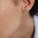 Boucles D'oreilles Puces Eleanor Fleur Or Blanc Oxyde De Zirconium - Puces Femme | Marc Orian