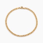 Bracelet Capucin Or Jaune Maille Marine Plate - Bracelets mailles Homme | Marc Orian