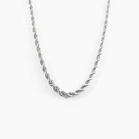 Chaine Jerry Maille Corde Or Blanc