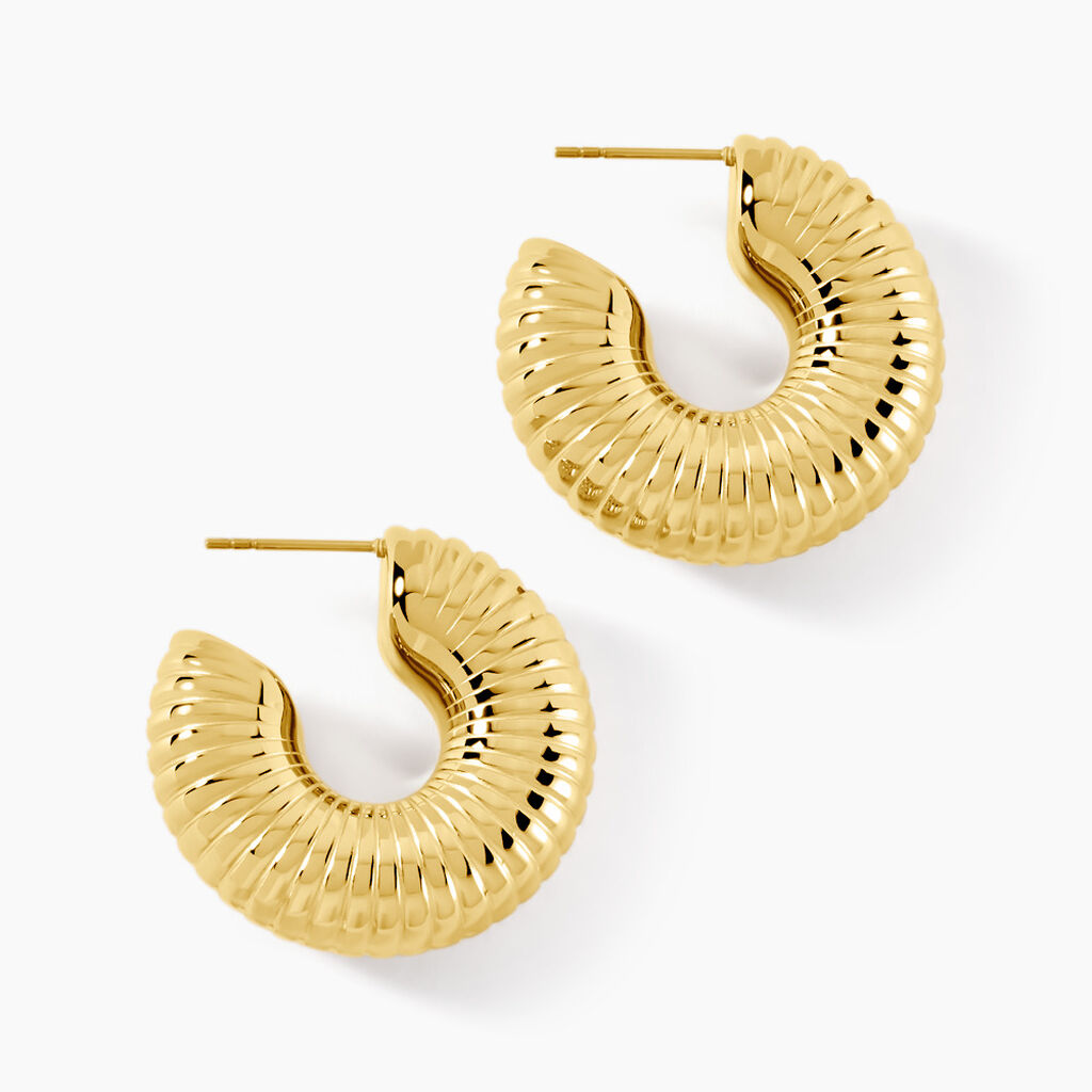 Créoles Rhetta Acier Jaune - Créoles Femme | Marc Orian