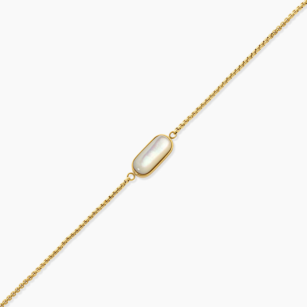 Bracelet Dannie Acier Jaune Nacre - Bracelets cha&icirc;nes Femme | Marc Orian