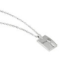 Collier Phebus Him Acier Blanc Diamant - Colliers avec pierres Homme | Marc Orian