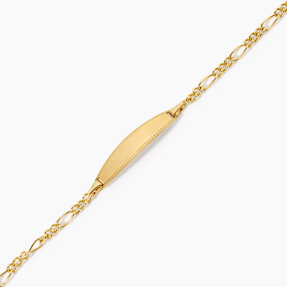 Bracelet Identit&eacute;e Bartolomee Argent Dor&eacute; A L'Or 750/1000 - Gourmettes Enfant | Marc Orian