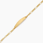 Bracelet Identit&eacute;e Bartolomee Argent Dor&eacute; A L'Or 750/1000 - Gourmettes Enfant | Marc Orian