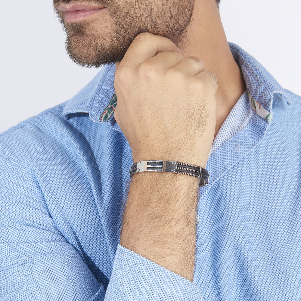 Bracelet Jourdan Leonilde Acier Bicolore - Bracelets Homme | Marc Orian
