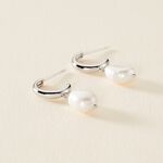 Cr&eacute;oles Petia Argent Blanc Perle De Culture - Cr&eacute;oles Femme | Marc Orian