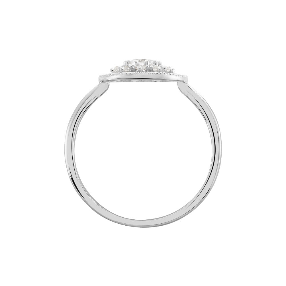 Bague Cassandria Argent Blanc Oxyde De Zirconium - Bijoux fantaisie Femme | Marc Orian