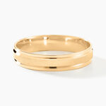 Alliance Mat Et Brillant Demi Jonc Classique Or Jaune - Alliances duo Unisex | Marc Orian