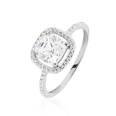 Bague Adrienne Or Blanc Oxyde De Zirconium - Bagues Solitaire Femme | Marc Orian