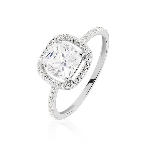Bague Adrienne Or Blanc Oxyde De Zirconium - Bagues Solitaire Femme | Marc Orian