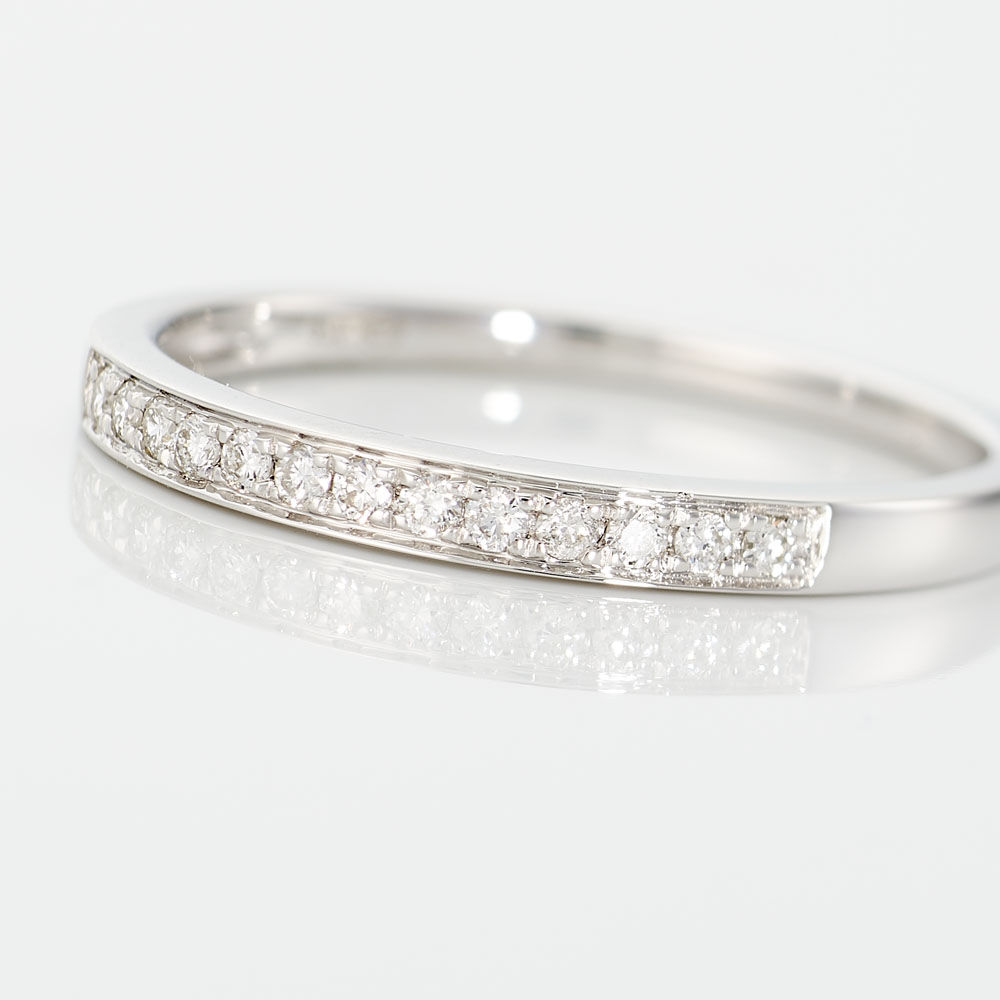 Alliance Rhea Or Blanc Diamant - Alliances avec pierres Femme | Marc Orian