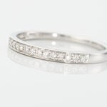 Alliance Rhea Or Blanc Diamant - Alliances avec pierres Femme | Marc Orian
