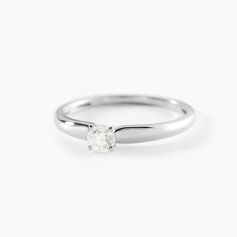 Bague Solitaire Flora Or Blanc Diamant - Solitaires Femme | Marc Orian