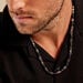 Collier Dark Pearl Acier Bicolore Pierre De Lave Hématite - Colliers avec pierres Homme | Marc Orian