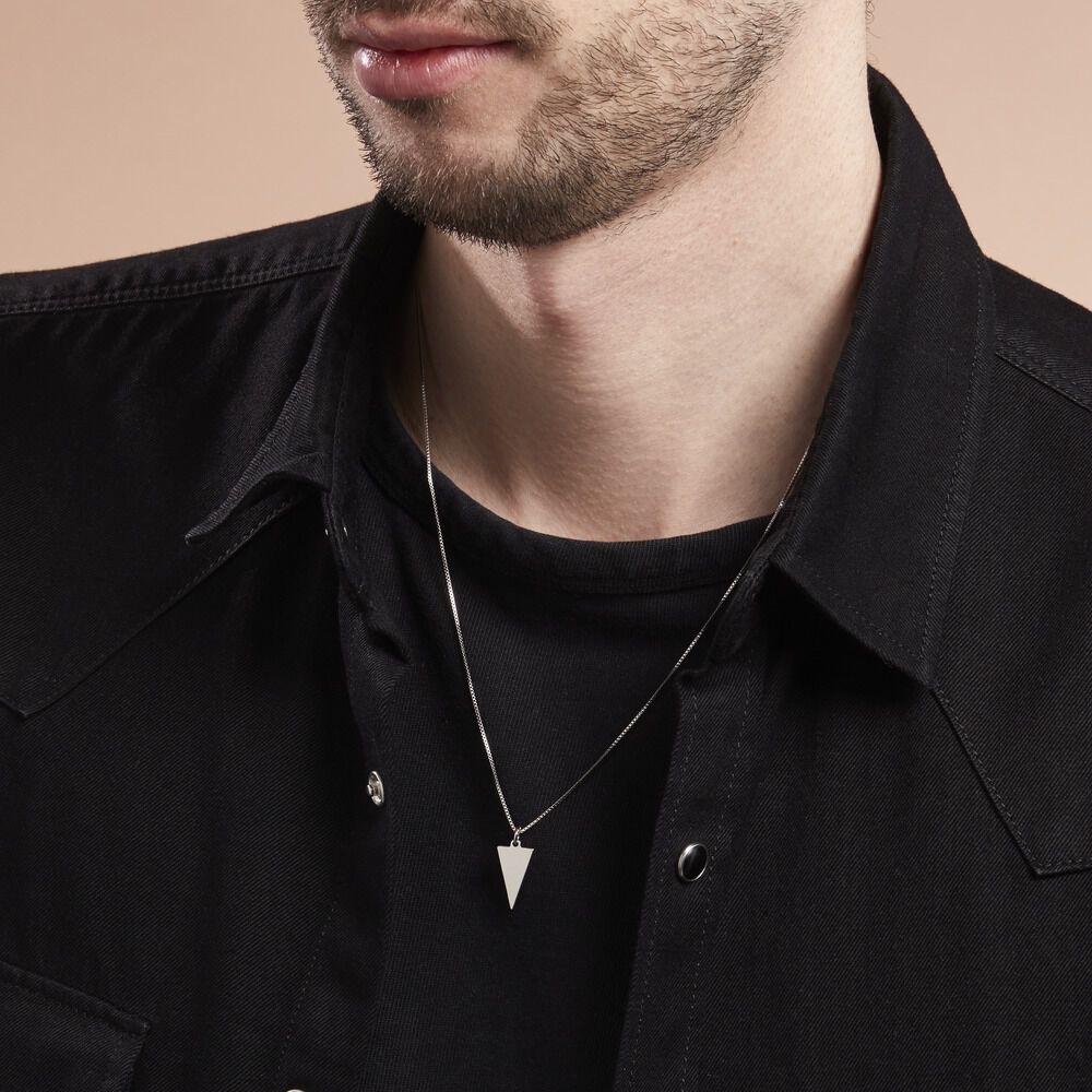 Collier Argent Blanc Matyas - Colliers Homme | Marc Orian