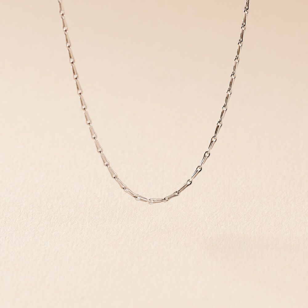 Chaine Ylsa Argent Blanc - Colliers fantaisie Femme | Marc Orian