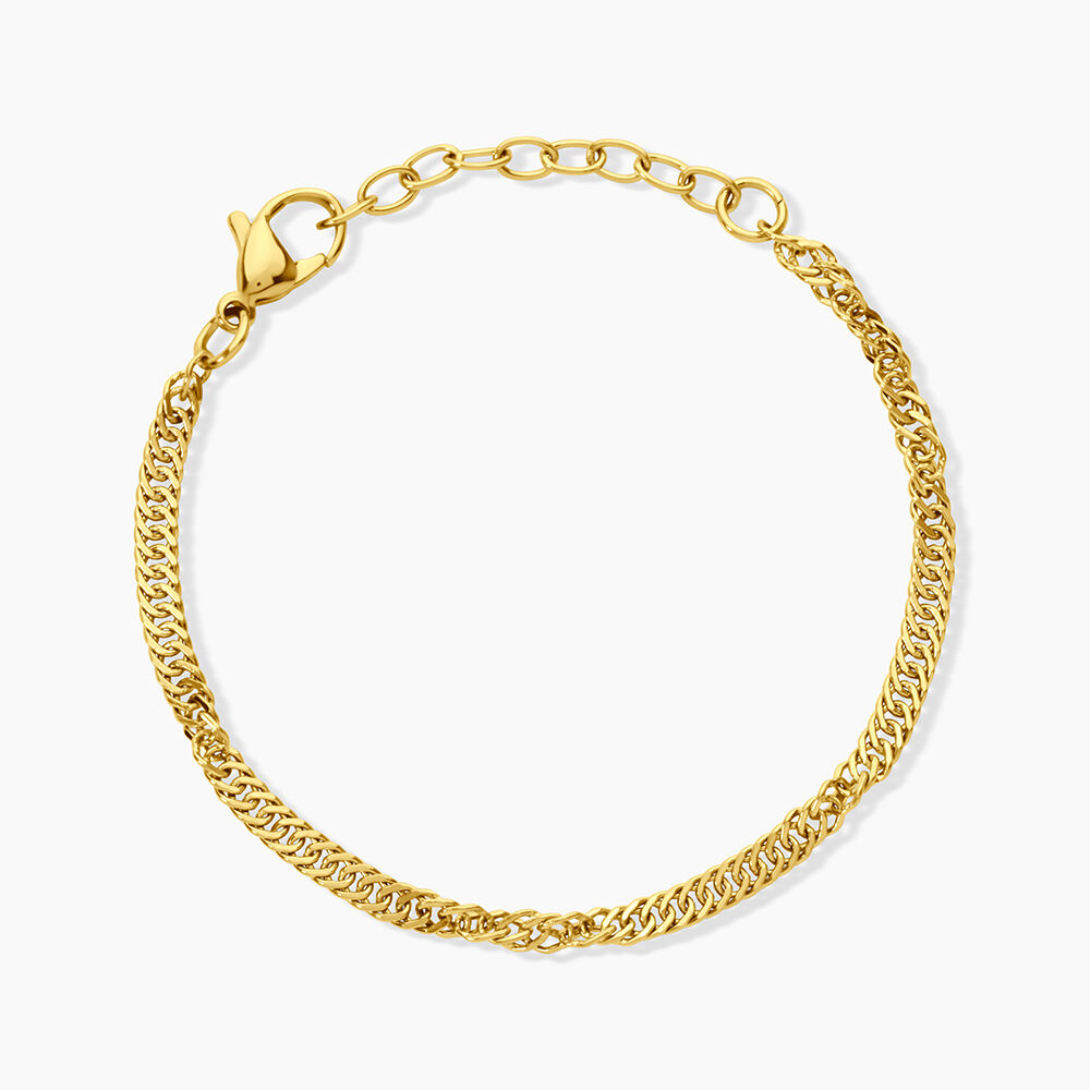 Bracelet Cinthia Acier Jaune - Bracelets mailles Femme | Marc Orian