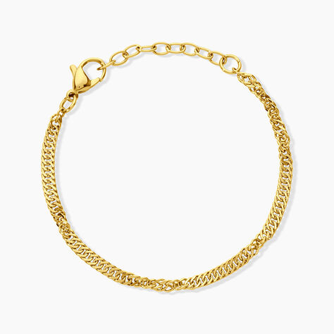 Bracelet Cinthia Acier Jaune - Bracelets mailles Femme | Marc Orian