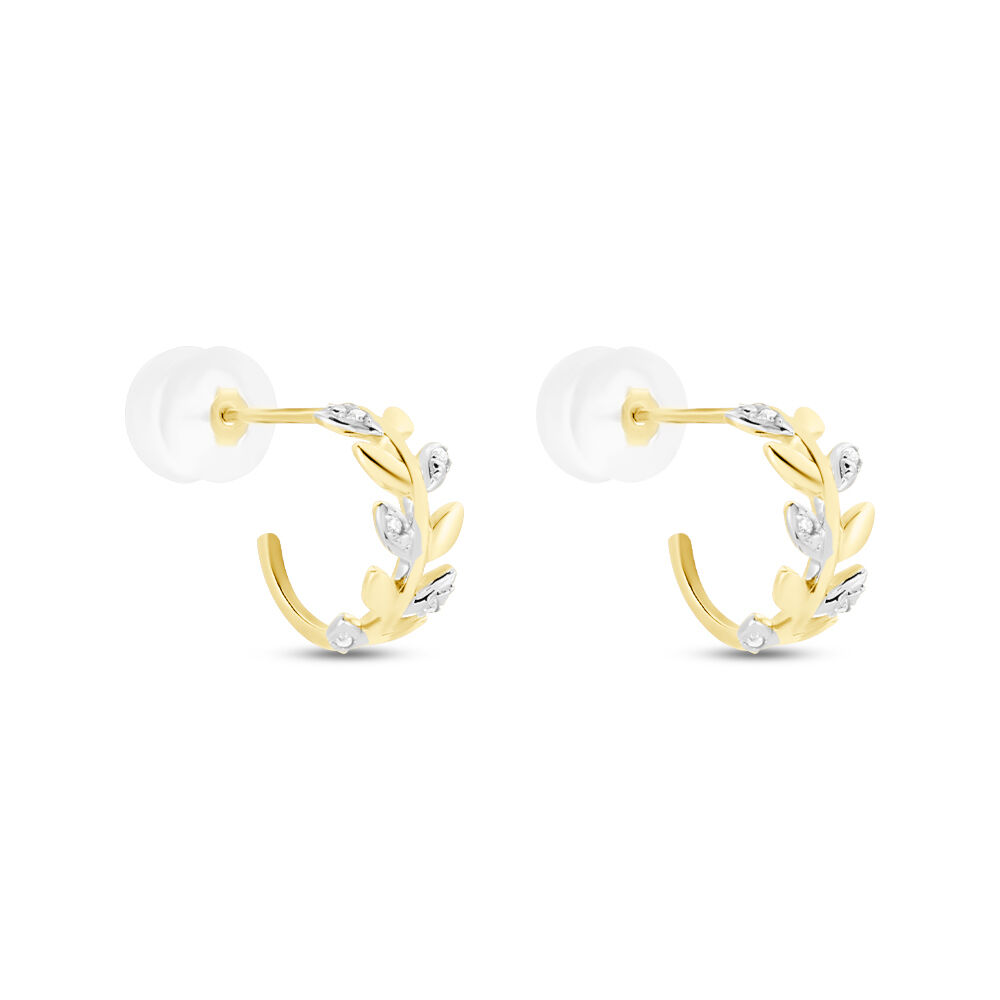 Créoles Emelyne Or Jaune Diamant -  Femme | Marc Orian