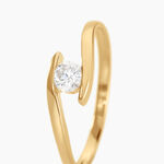 Bague Solitaire Camilia Or Jaune Oxyde De Zirconium - Solitaires Femme | Marc Orian