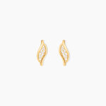 Boucles D'oreilles Puces Caline Or Jaune Diamant - Puces Femme | Marc Orian