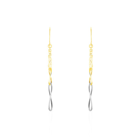 Boucles D'oreilles Pendantes Benedicte Or Bicolore - Boucles d'oreilles Pendantes Femme | Marc Orian