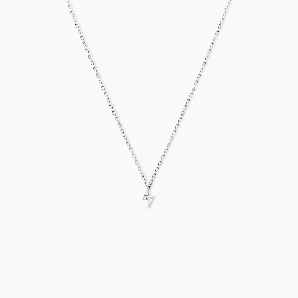 Collier Meyline Argent Blanc Oxyde De Zirconium - Colliers avec pierres Femme | Marc Orian