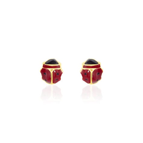 Boucles D'oreilles Puces Or Jaune Helidie Email - Puces Enfant | Marc Orian