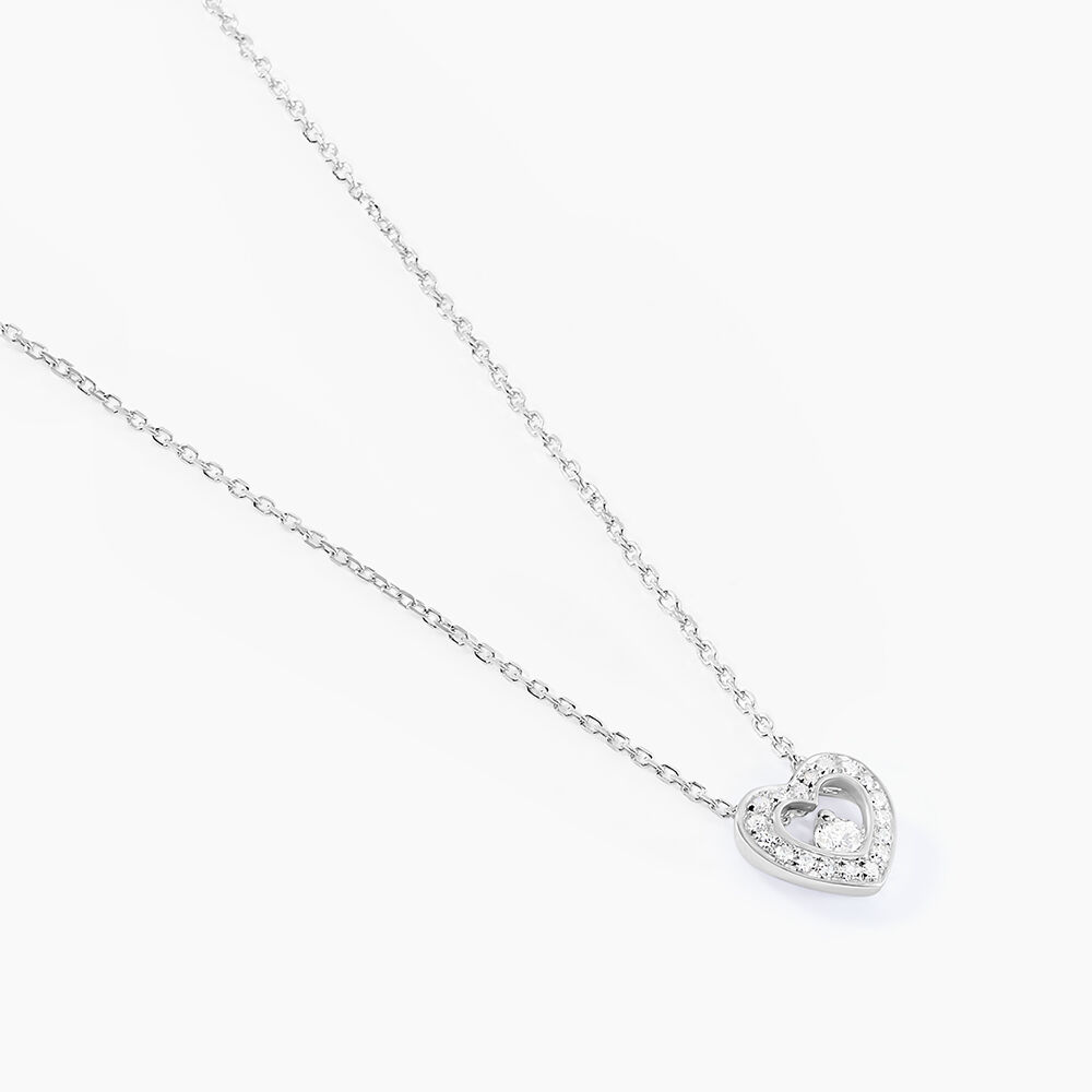 Collier Purete Or Blanc Diamant - Colliers avec pierres Femme | Marc Orian