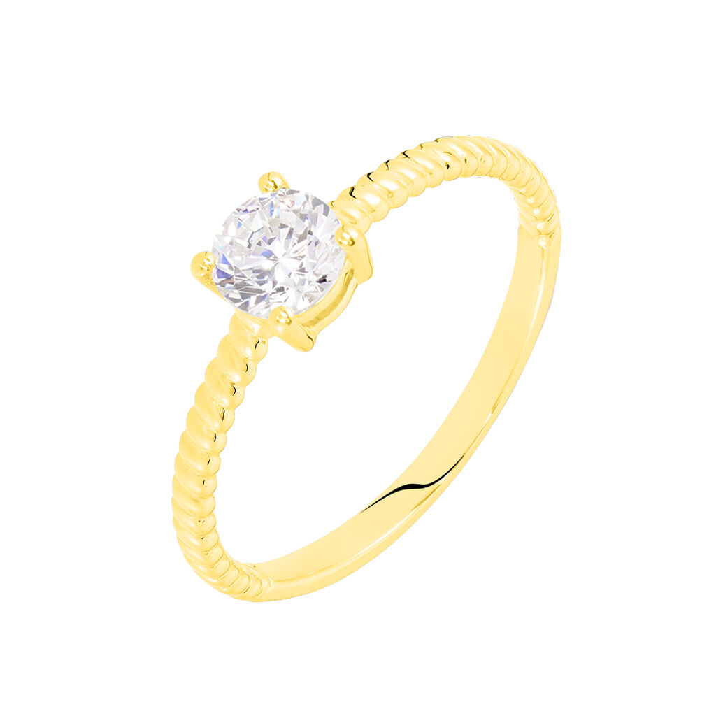 Bague Solitaire Renate Or Jaune Oxyde De Zirconium - Solitaires Femme | Marc Orian