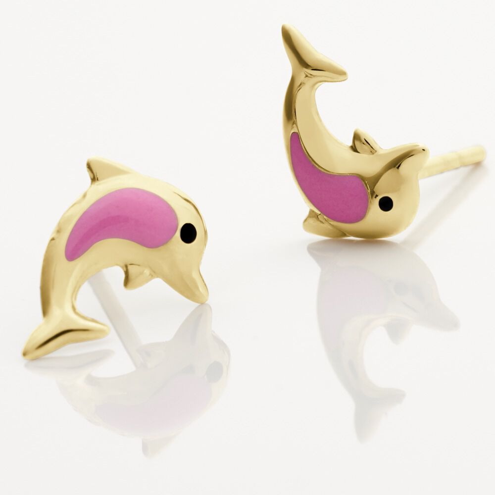 Boucles D'oreilles Puces Or Jaune Mael Smalto - Puces Enfant | Marc Orian