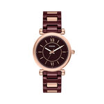 Montre Fossil Carlie 38 Bordeaux - Montres &eacute;tanches Femme | Marc Orian