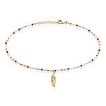 Chaine De Cheville Plaqu&eacute; Or Jaune Mica Perles De Miyuki - Chaines de cheville Femme | Marc Orian