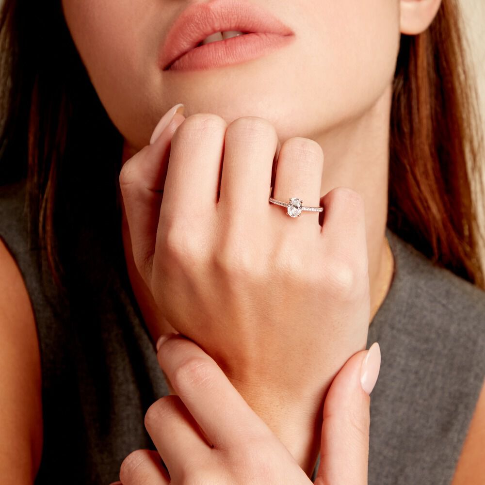 Bague Sorley Or Jaune Oxyde De Zirconium - Solitaires Femme | Marc Orian