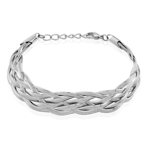 Bracelet Armella Maille Anglaise Acier Blanc - Bracelets Femme | Marc Orian