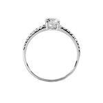 Bague Fina Or Blanc Oxyde De Zirconium - Solitaires Femme | Marc Orian
