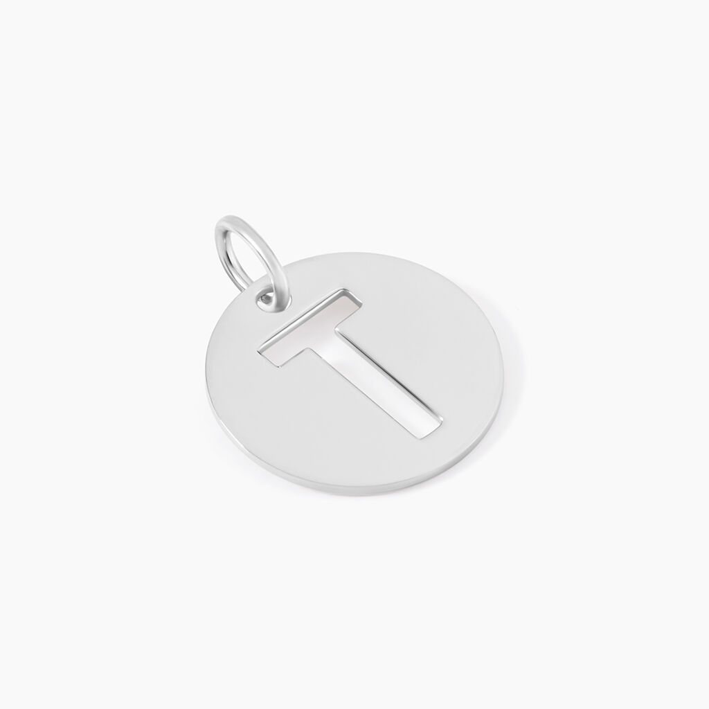 Pendentif Elio T Argent Blanc - Bijoux fantaisie Famille | Marc Orian