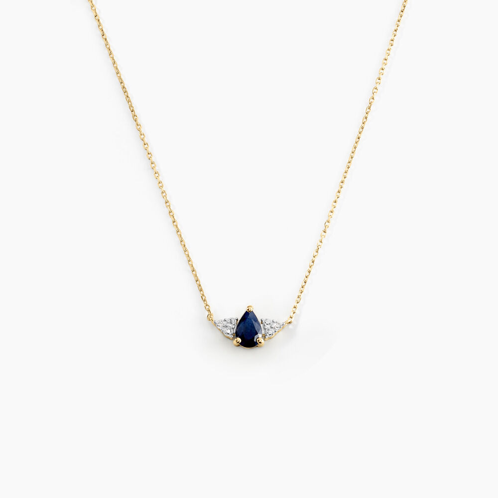 Collier Glykeria Or Jaune Saphir Diamant - Colliers avec pierres Femme | Marc Orian