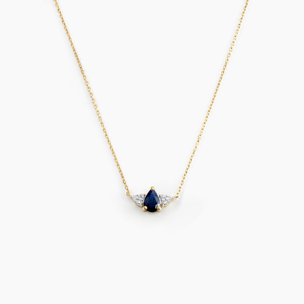 Collier Glykeria Or Jaune Saphir Diamant - Colliers avec pierres Femme | Marc Orian