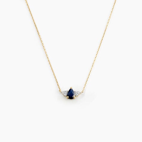 Collier Glykeria Or Jaune Saphir Diamant - Colliers avec pierres Femme | Marc Orian