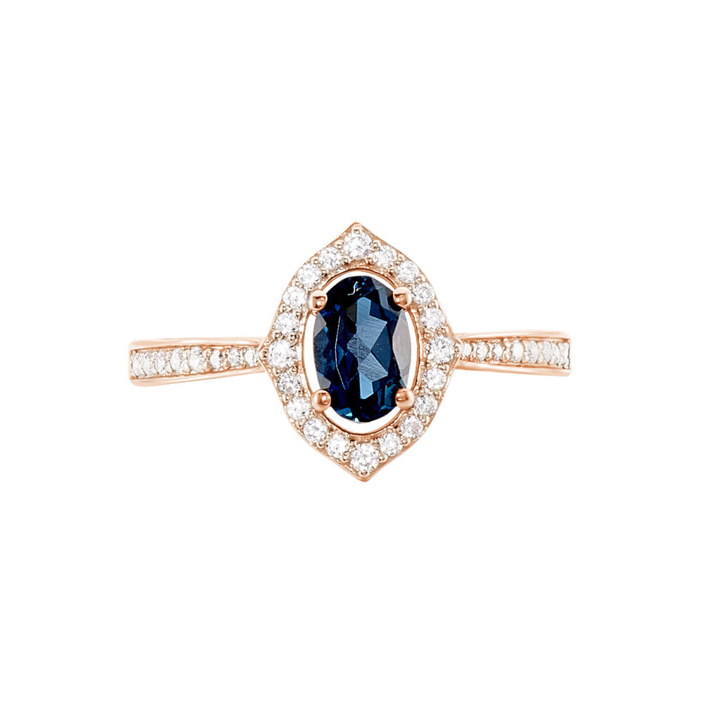 Bague Janna Or Rose Topaze Et Oxyde De Zirconium - Bagues pierres fines Femme | Marc Orian