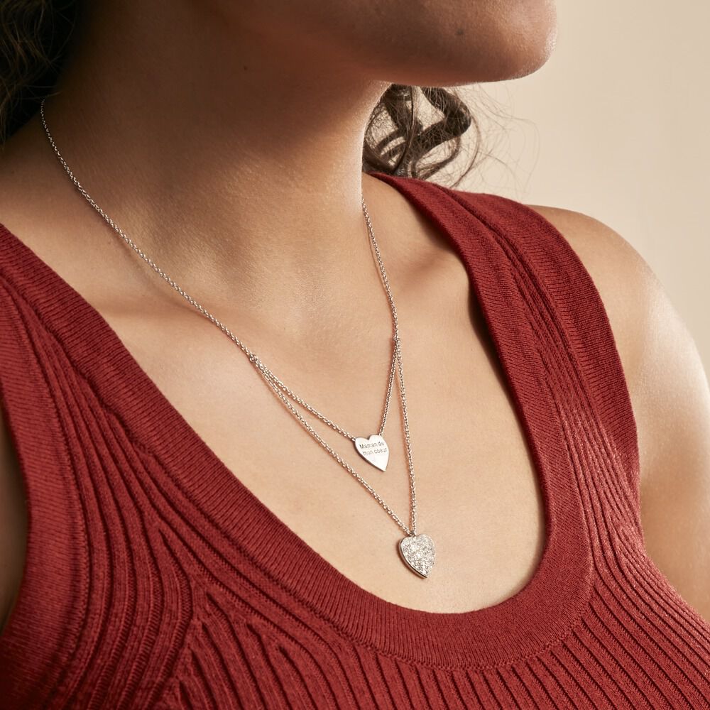 Collier Amarita Argent Blanc Oxyde De Zirconium - Colliers multirangs Femme | Marc Orian