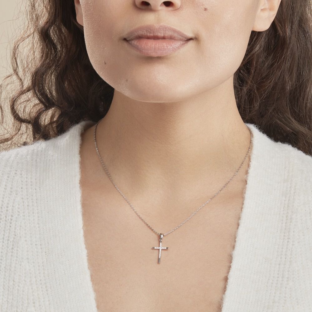Collier Chirsta Argent Blanc Oxyde De Zirconium - Colliers avec pierres Femme | Marc Orian