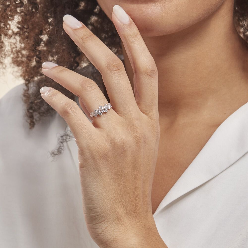 Bague Tokyo Or Blanc Oxyde De Zirconium - Bagues avec pierre Femme | Marc Orian